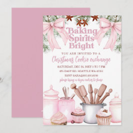 Backen mit Geist hellem Rosa Kekstausch Einladung