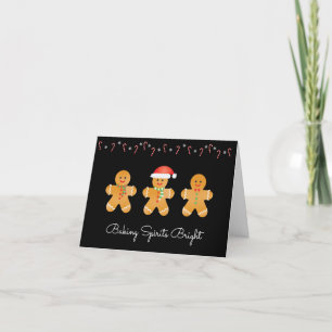 Backen mit Geist: Lebkuchenmänner Feiertagskarte
