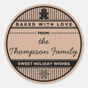 Backen mit Liebe-Aufklebern Runder Aufkleber