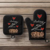 Backen mit Liebe Ofenhandschuh & Topflappen-Set