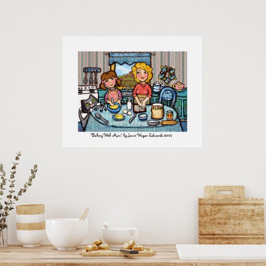Backen mit Mama von Jamie Wogan Edwards Poster (Küche)