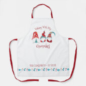 Backen mit meinen Gnomen Moderne Funny Holiday Nor Schürze (Vorderseite)