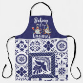 Backen mit meinen Gnomen Moderne lustige skandinav Schürze (Vorderseite)