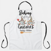Backen mit meinen Gnomes Custom Bakery Gnome Backe Schürze (Vorderseite)