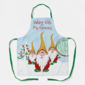 Backen mit meinen Gnomos Gnome Weihnachten Weihnac Schürze (Vorderseite)