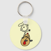 Backen mit rollendem Button Schlüsselanhänger (Vorderseite)