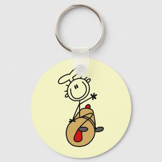 Backen mit rollendem Button Schlüsselanhänger (Vorderseite)