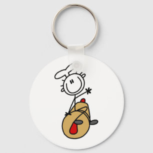 Backen mit rollendem Button Schlüsselanhänger