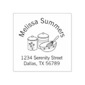 Backen - Mixing Bowl, Whisker Arch-Adresse Gummistempel (Prägung)