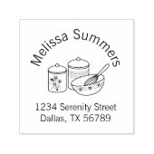 Backen - Mixing Bowl, Whisker Arch-Adresse Permastempel (Design)