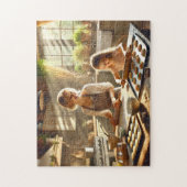 Backen Mutter & Tochter Gemütliche Küche Puzzle (Vertikal)