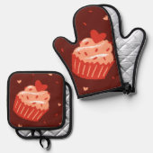 Backen Ofenhandschuh & Topflappen-Set (Vorderseite/Rückseite)