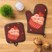 Backen Ofenhandschuh & Topflappen-Set (Oben Unten)