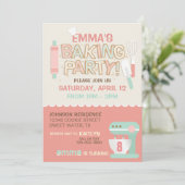 Backen Party Cookie Briefe Geburtstag Einladung (Stehend Vorderseite)