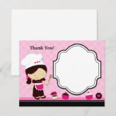 Backen Party Danke Karte (Vorne/Hinten)