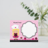 Backen-Party danken Ihnen zu kardieren Dankeskarte (Stehend Vorderseite)