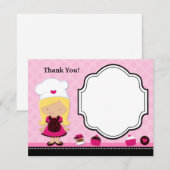 Backen-Party danken Ihnen zu kardieren Dankeskarte (Vorne/Hinten)