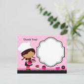 Backen-Party danken Ihnen zu kardieren Dankeskarte (Stehend Vorderseite)