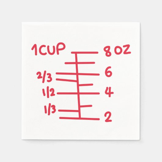 Backen Party Messung Cup Napkin Serviette (Vorderseite)
