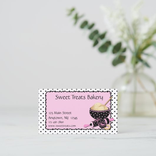 Backen-Plätzchen-Tupfen Visitenkarte (Stehend Vorderseite)