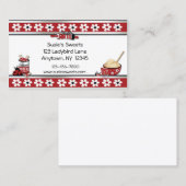 Backen-Plätzchen-Visitenkarte Visitenkarte (Vorne/Hinten)