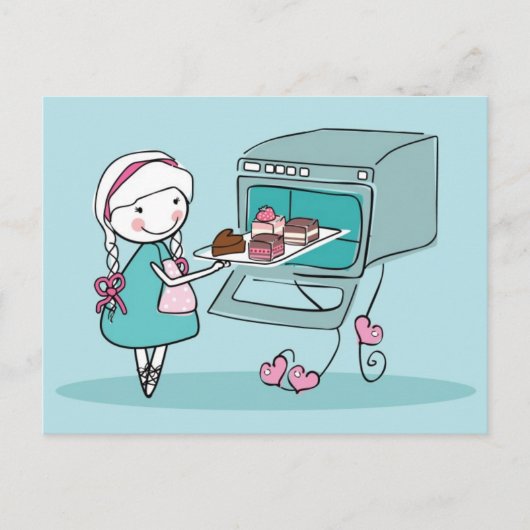 Backen Postkarte (Vorderseite)