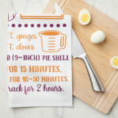 Backen, Pumpkin Pie Rezept Küchentuch (Viertel Falte)