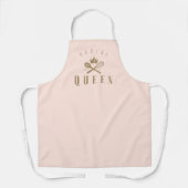 Backen Queen Bakers Whisk & Spoon Crown Pink Schürze (Vorderseite)