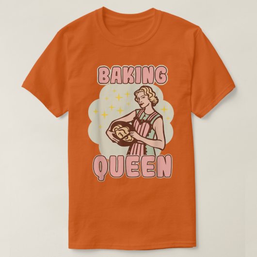 Backen Queen Bakery Nachtisch Konditorei T-Shirt (Design vorne)