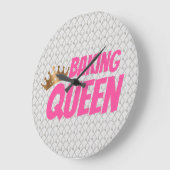 Backen Queen Pattern für Kuchen und Süßigkeiten Li Große Wanduhr (Winkel)