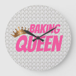 Backen Queen Pattern für Kuchen und Süßigkeiten Li Große Wanduhr