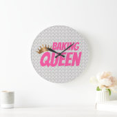 Backen Queen Pattern für Kuchen und Süßigkeiten Li Große Wanduhr (Zuhause)