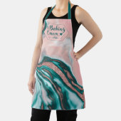 Backen Queen Rose Gold Glitzer Rosa Aquamariner Ma Schürze (InSitu)