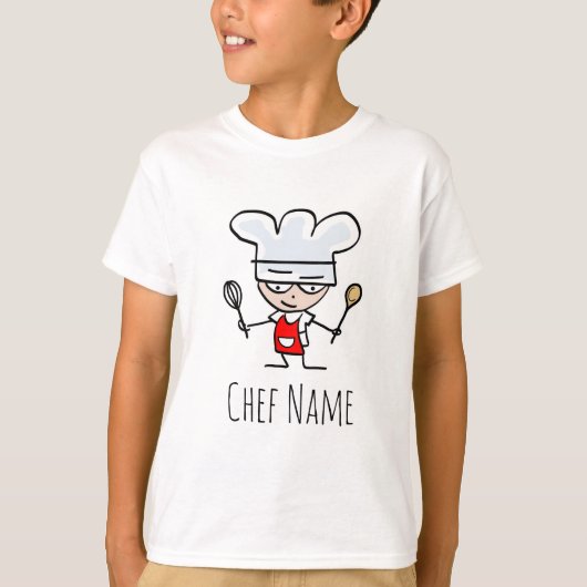 Backen Shirt mit Konditorei Koch Cartoon Design (Vorderseite)