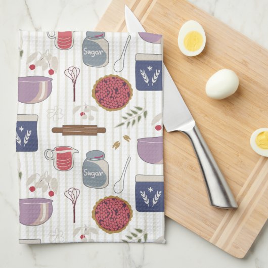 Backen Sie ein Tortenmuster mit anpassbarem Pflast Geschirrtuch (Viertel Falte)