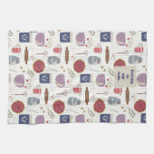 Backen Sie ein Tortenmuster mit anpassbarem Pflast Geschirrtuch (Horizontal)