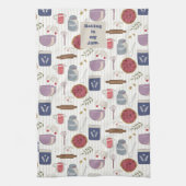 Backen Sie ein Tortenmuster mit anpassbarem Pflast Geschirrtuch (Vertikal)