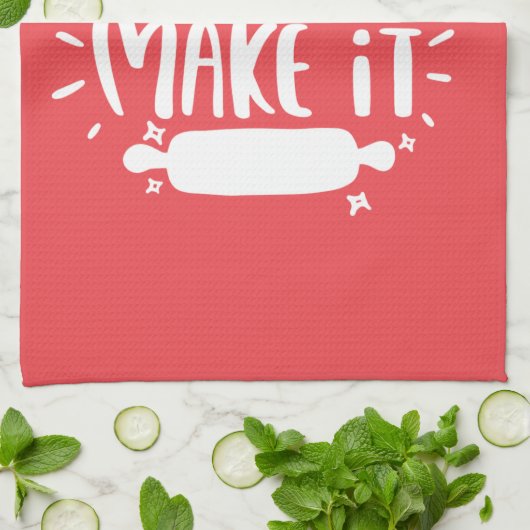 Backen Sie es, bis Sie es schaffen, Backen Liebe Geschirrtuch (Gefaltet)