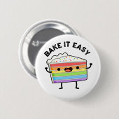 Backen Sie es leicht Funny Cake Puff Button (Vorne & Hinten)
