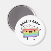 Backen Sie es leicht Funny Cake Puff Magnet (Vorderseite/Rückseite)