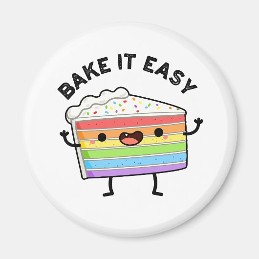Backen Sie es leicht Funny Cake Puff Magnet (Vorne)