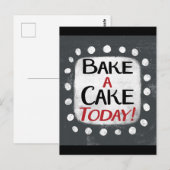 Backen Sie heute einen Kuchen Postkarte (Vorne/Hinten)