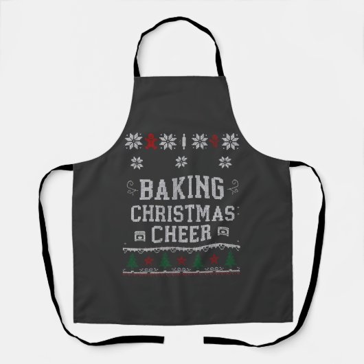 Backen Sie Weihnachtsfreude Lebkuchen-Ofen-Strickm Schürze (Vorderseite)