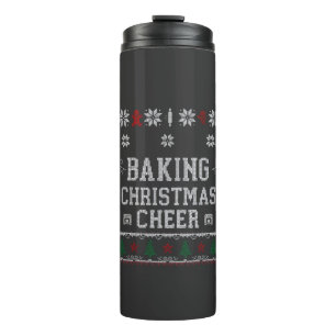 Backen Sie Weihnachtsfreude Lebkuchen-Ofen-Strickm Thermosbecher
