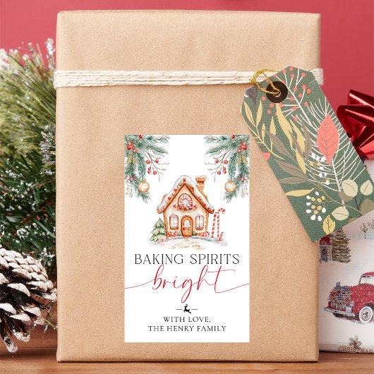 Backen Spirituosen Helle Weihnachtsgeschenk Aufkle Rechteckiger Aufkleber