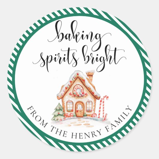 Backen Spirituosen Helle Weihnachtsgeschenk Aufkle Runder Aufkleber (Vorderseite)