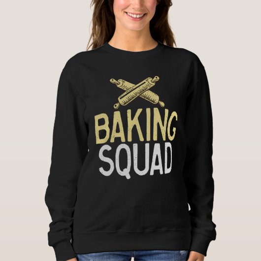 Backen Squad-Freunde Team Kochen Backbäcker Sweatshirt (Vorderseite)