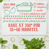 Backen, süße Kartoffel Pie Recipe Küche Handtuch (Gefaltet)