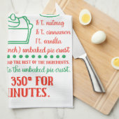 Backen, süße Kartoffel Pie Recipe Küche Handtuch (Viertel Falte)