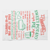 Backen, süße Kartoffel Pie Recipe Küche Handtuch (Horizontal)